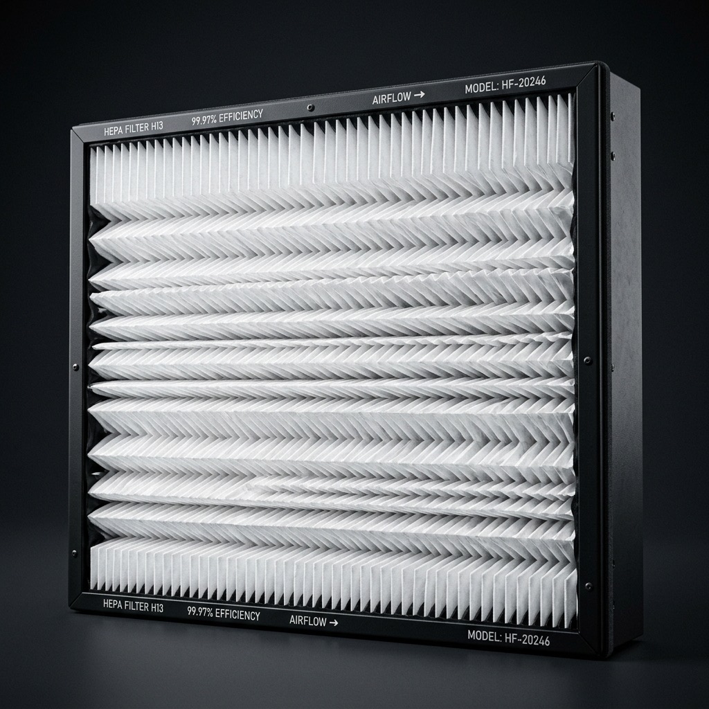 Pleated HEPA H13 filter media